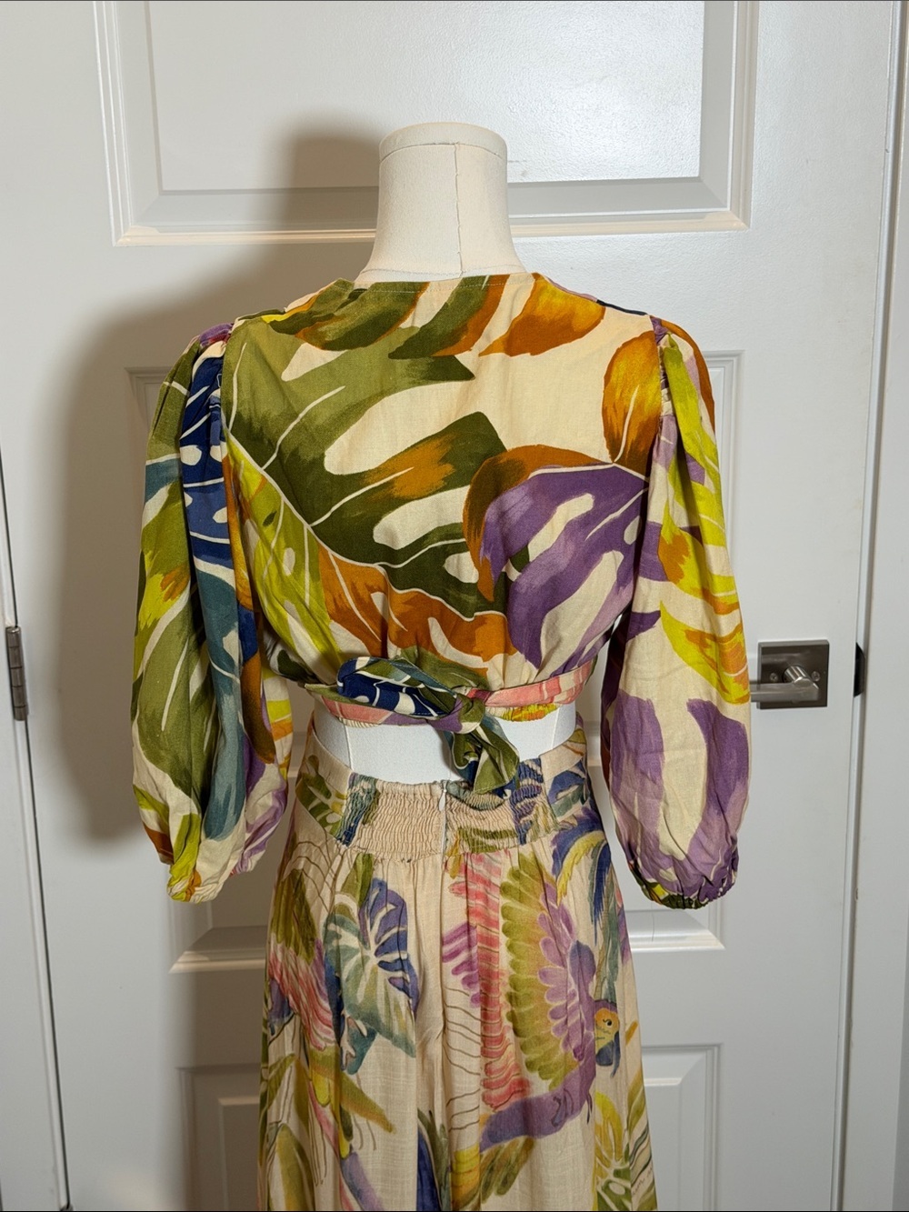 FARM Rio Tropical Leaf Print Top Size M - Picture 6 of 7